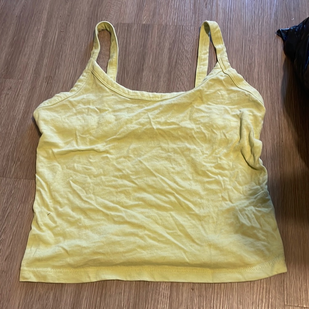 Green crop top